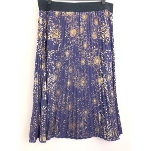 LuLaRoe Elegant Jill Purple/Gold Print Skirt